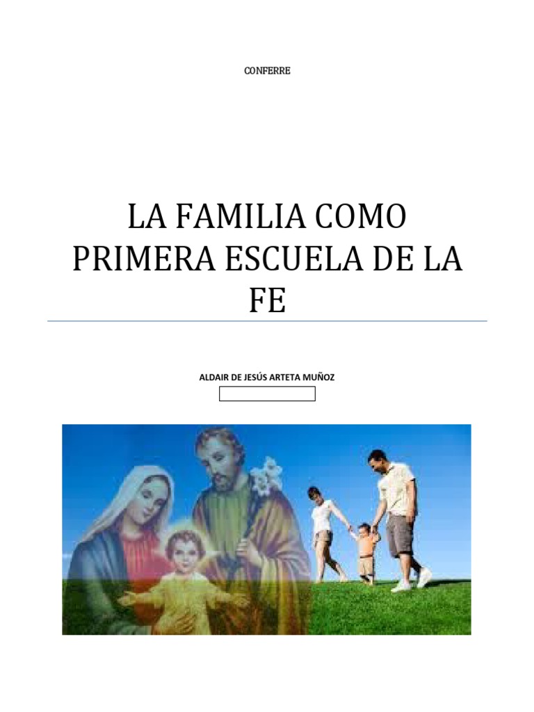 La Familia: Primera Escuela de Fe | PDF | Oración | Fe