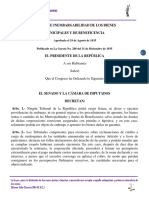 Ley Sobre Inembargabilidad de Los Bienes Municipales y de Beneficencia Diecinueve de Agosto de 1935 PDF