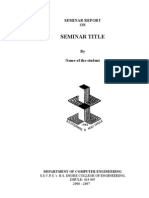 Seminar Report Format