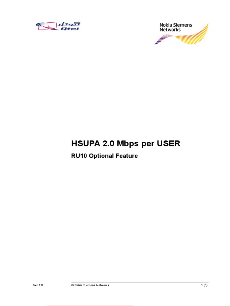 HSUPA 2 (1) .0 Mbps Per User | PDF | High Speed Packet Access ...
