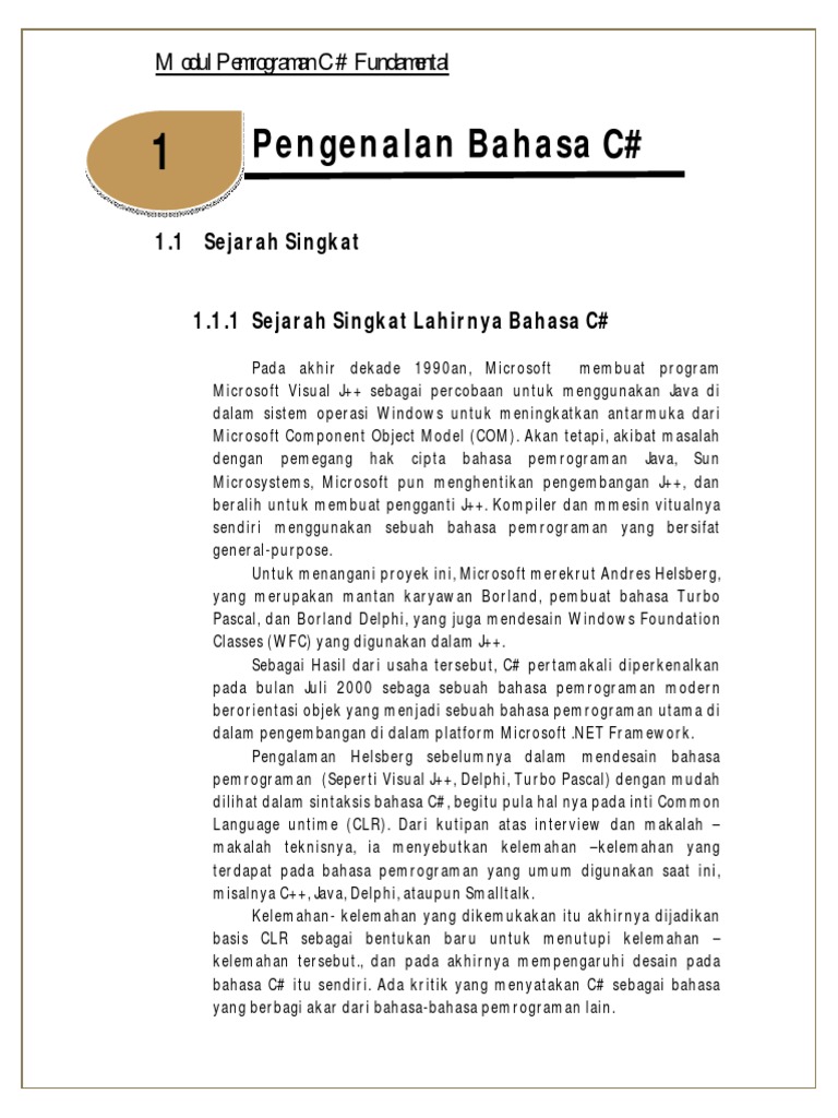 Modul Pemrograman C Fundamental PDF | PDF
