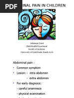 RCH Guidelines: Pediatric Abdominal Pain | PDF | Pain | Constipation