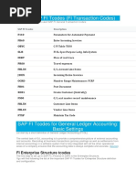 Sap Fico Tcode List