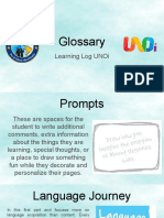 Glossary Learning Log UNOi PDF