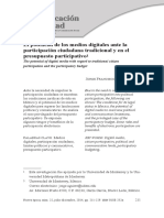 AGUIRRE SALA. Medios Digitales Ante La Participación Ciudadana Tradicional y en El Presupuesto Participativo PDF