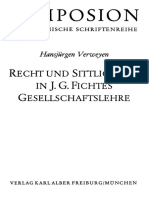 Verweyen Recht Und Sittlichkeit in JG Fichtes Gesellschaftslehre