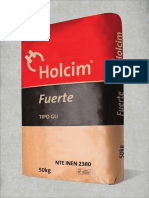 Cemento Holcim Fuerte Tipo GU ideal construcción