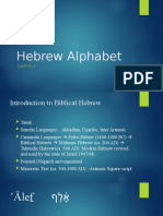 Introduction to the Ancient Hebrew Alphabet