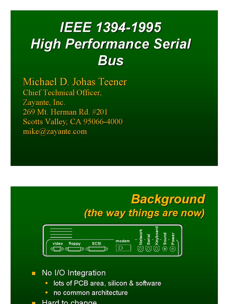 1394 High Performance Serial Bus: The Digital Interface For Atv – IXAKCU