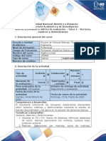 Guía de actividades y rubrica de evaluación - Tarea 1 - Vectores, matrices y determinantes.