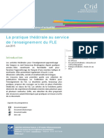 Focus Pratique Theatrale Service Enseignement Du Fle