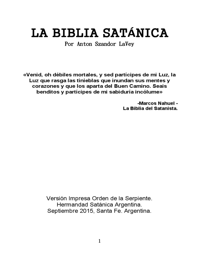 Pdf Pdf Satanismo Infierno