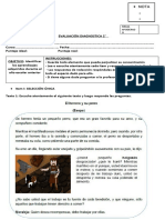 Evaluación diagnóstica 2° grado