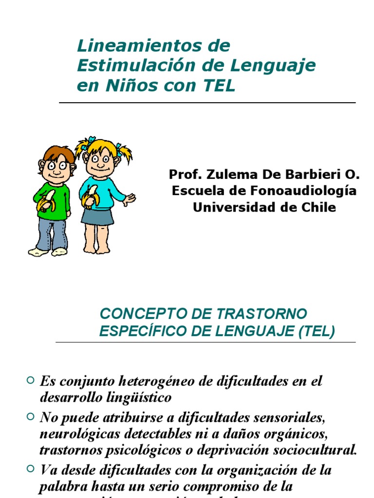 Estimulación del Lenguaje en TEL | PDF | Palabra | Sílaba