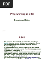 Programming in C #3: Characters and Strings