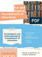 4 Sociological and Anthropological Foundations of Education