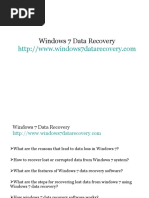 Windows 7 Data Recovery