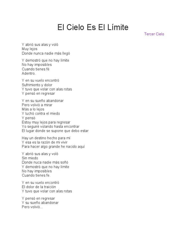 El Cielo Es El Límite PDF