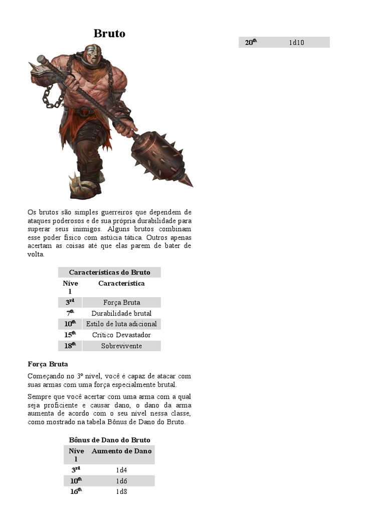 Unearthed Arcana - O Bruto | PDF