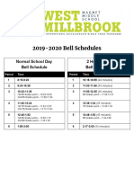 2019-2020 Bell Schedules