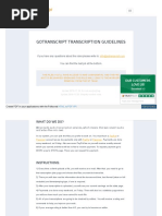 Gotranscript Transcription Guidelines
