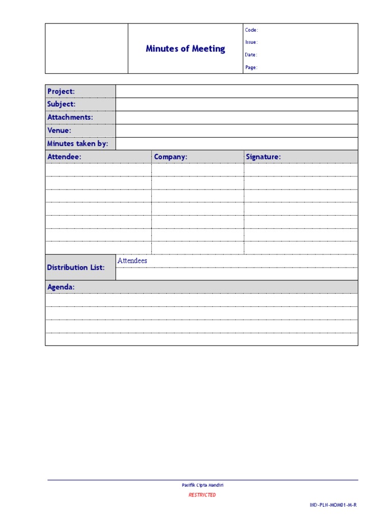 MOM Template for E-Money Finance | PDF | Finance & Money Management