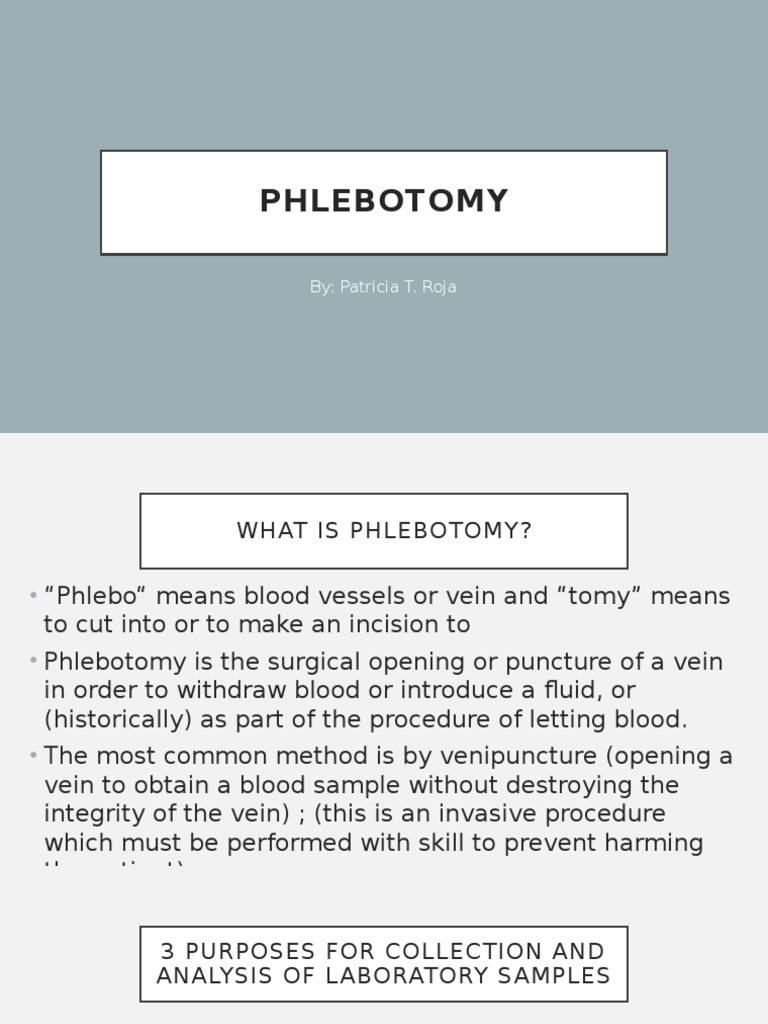 Phlebotomy Report PDF Medical Specialties Clinical Medicine