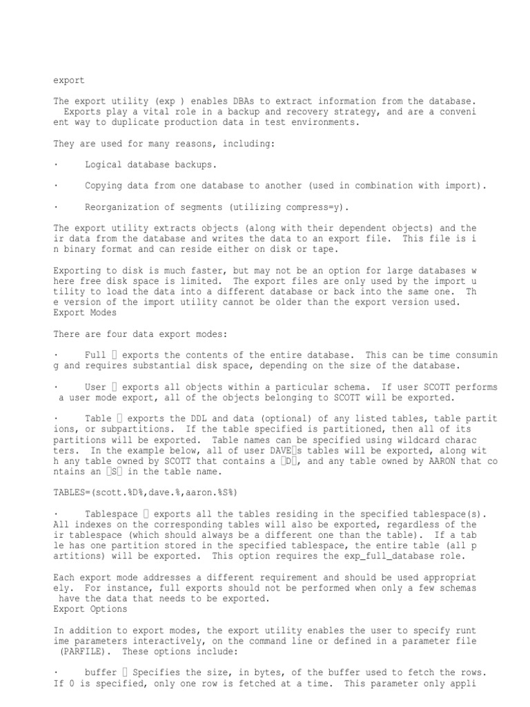 Imp Exp | PDF | Database Index | Computer File