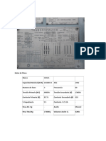 Datos de Placa