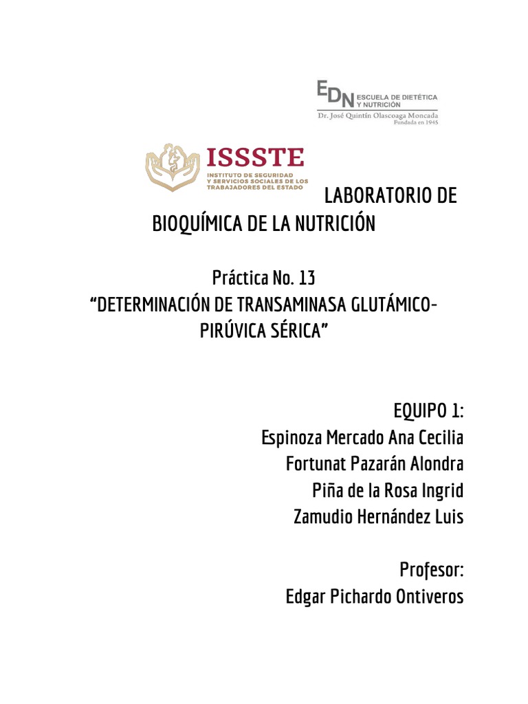 Determinación de TGP en Suero | PDF | Transaminasa | Bioquímica