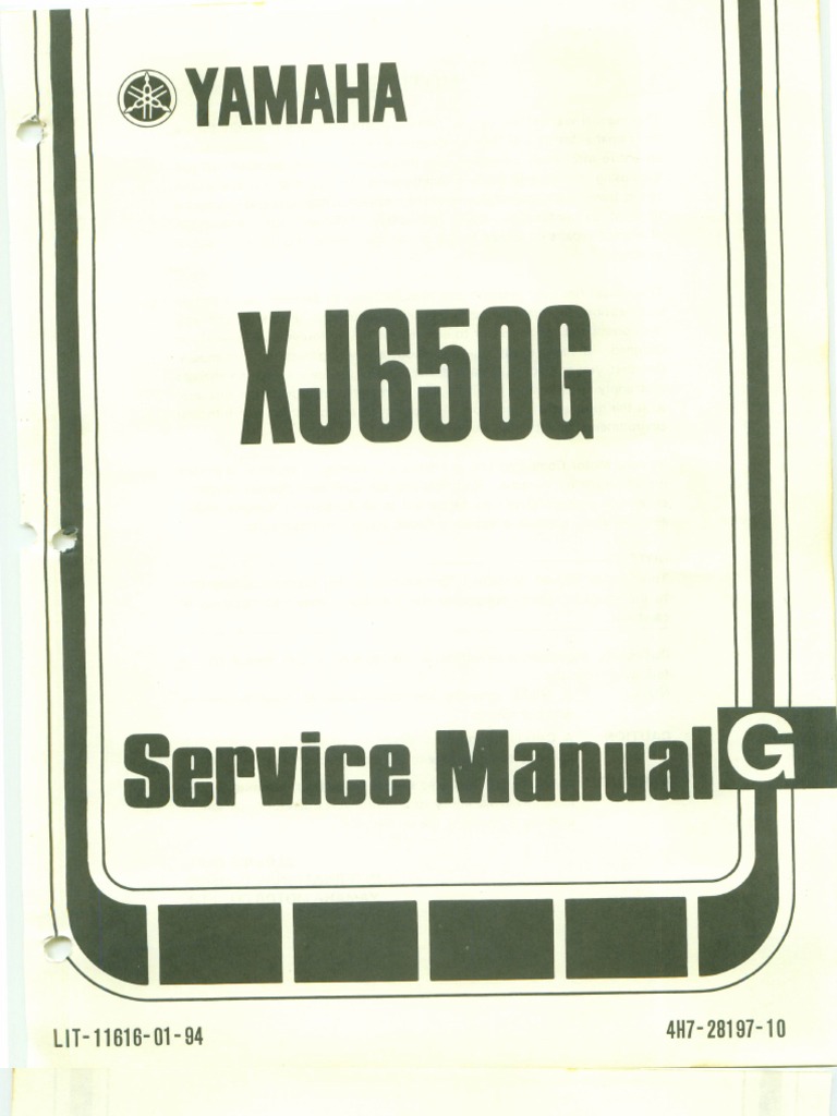 YAMAHA サービスマニュアル　XJ750A YAMAHA Workshop Manual XJ750 & XJ750R Seca 1981 1982 & 1983