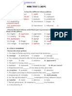 MINI TEST 1 (Key) PDF