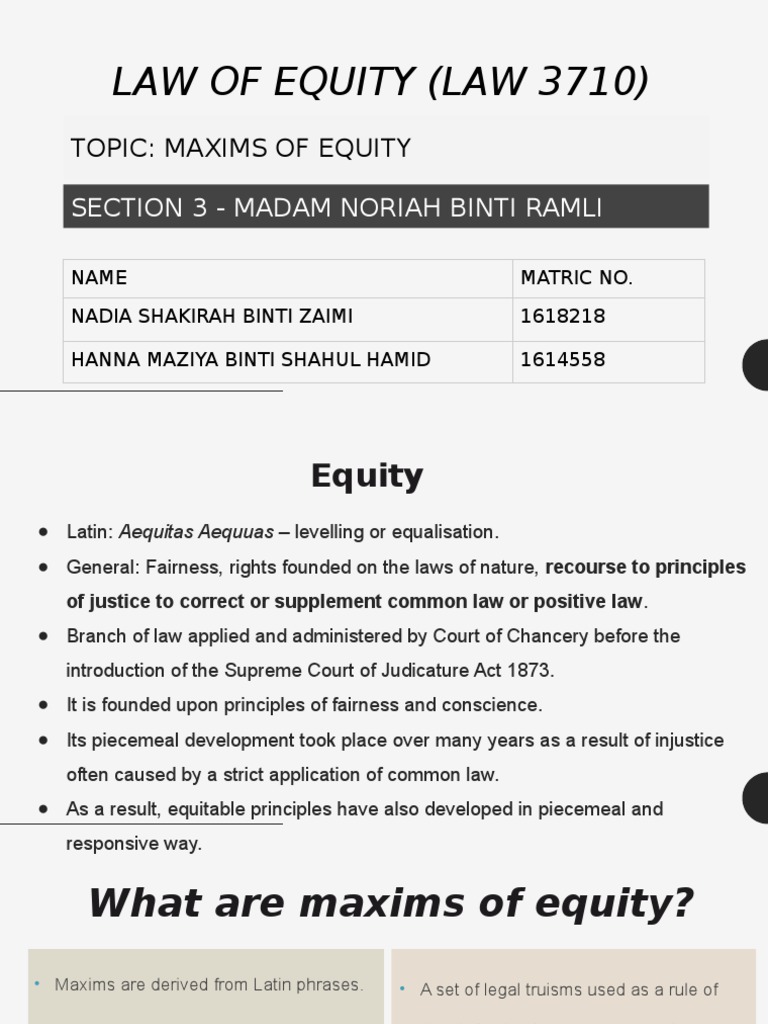 Piecemeal Development in Equity Law | PDF | Equity (Law) | Lease