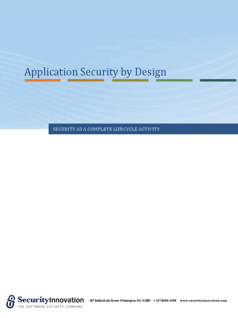 Application Security by Design PDF | PDF | Software Testing | Computer ...