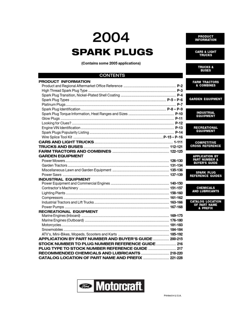 Ford Spark Plug | PDF | Vehicles | Engine Technology