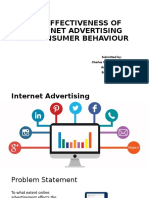 The Effectiveness of Internet Advertising On Consumer Behaviour