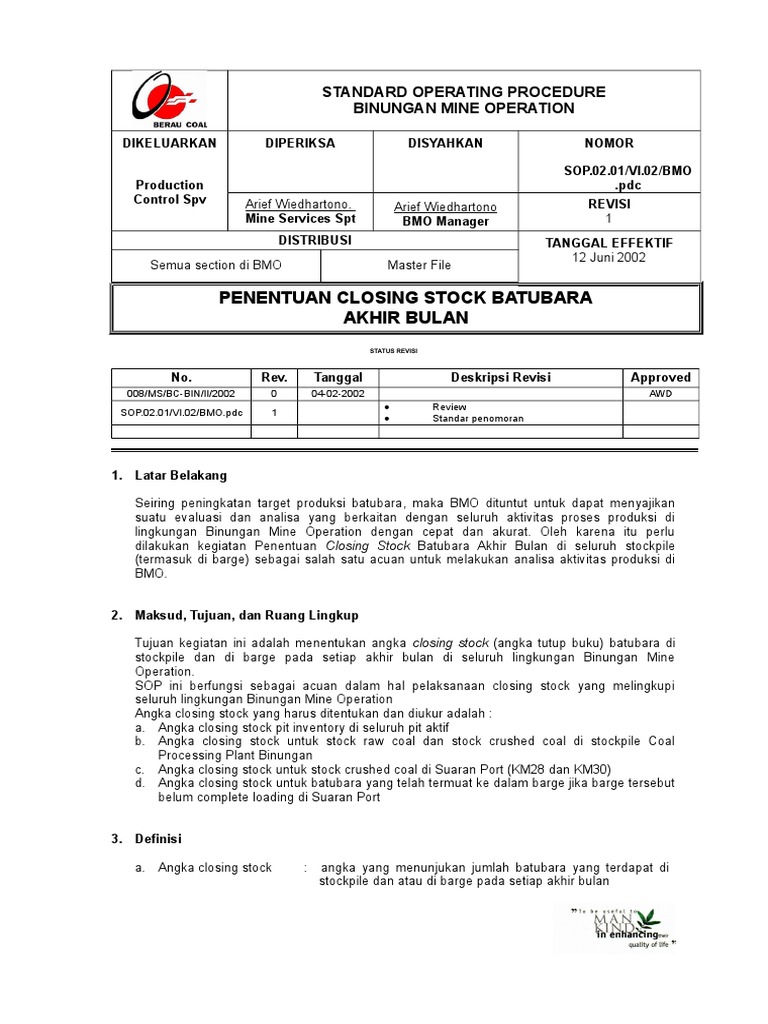 Sop Closing Stock | PDF
