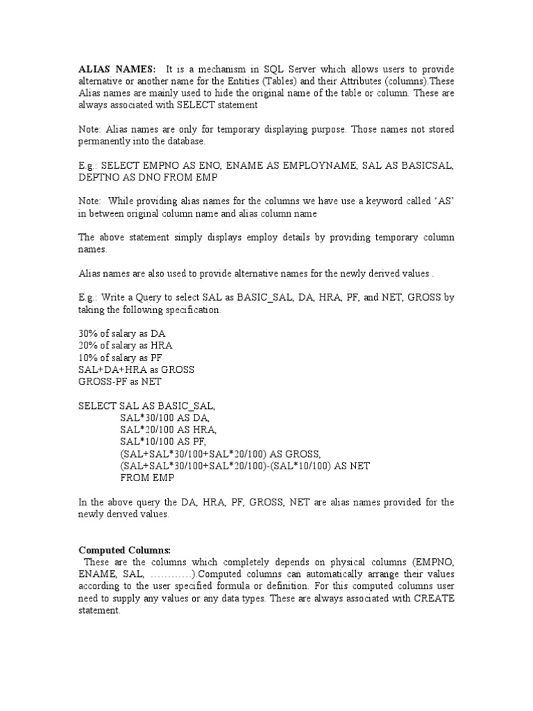 Alias Names | PDF | Computers
