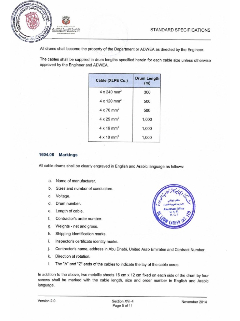 Cable Drum Length PDF