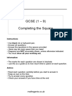 9 Completing The Square