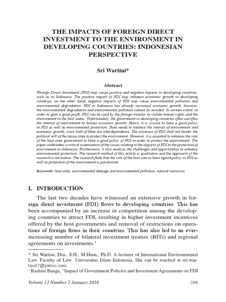 EN The Impacts of Foreign Direct Investment | PDF | Foreign Direct ...