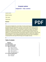 Computer Systems: Assignment 1 - Topic: Scanners