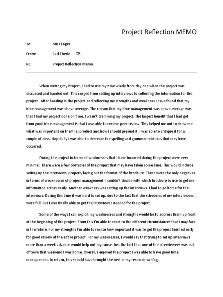 Project Reflection and Time Management | PDF