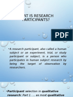 What is Research Participants