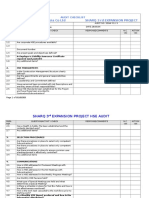SHARQ HSE Audit Checklist