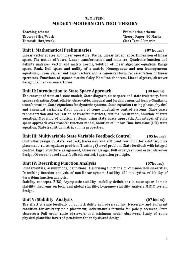 ME Drives and Control Syllabus PDF Power Inverter Power Electronics