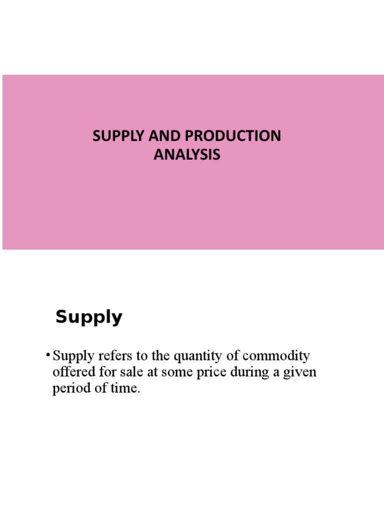 The Production Theory | PDF | Supply (Economics) | Production Function