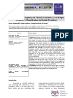 Analysis of the Frequency of Partial Prosthesis According to
