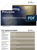 Global Vetting Principles Transparent Process