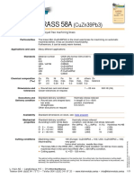 Brass 58A (CuZn39Pb3) Machining Properties